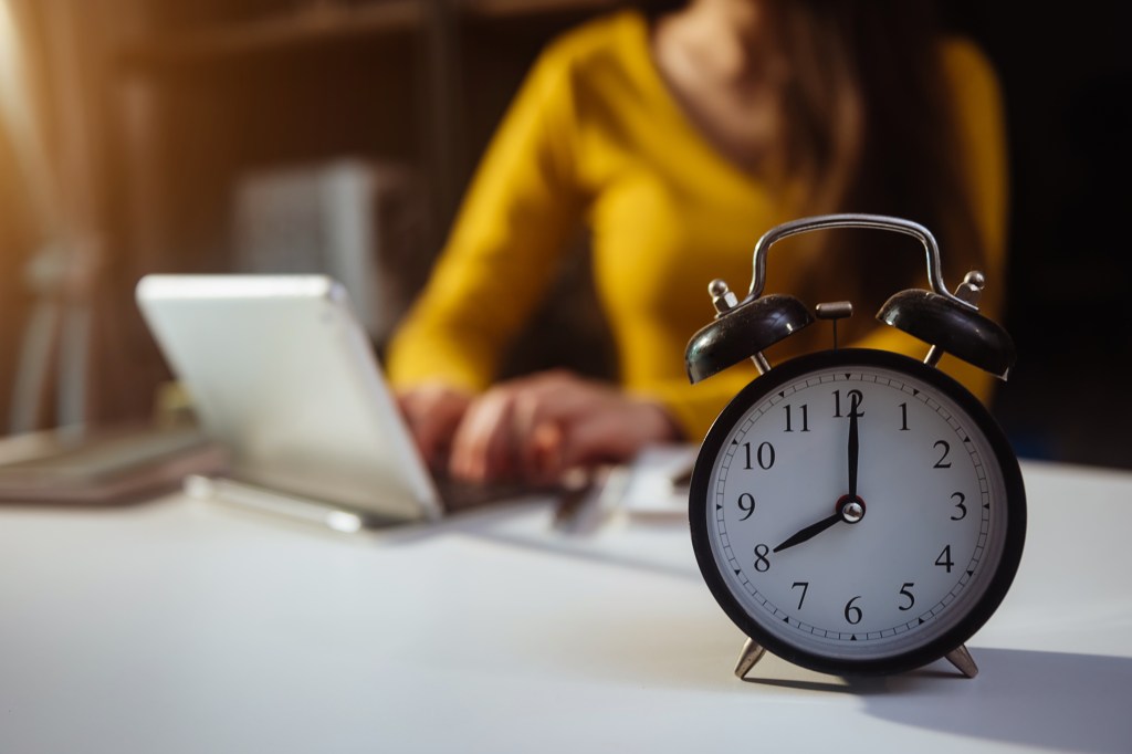 Alarm clock on the desk