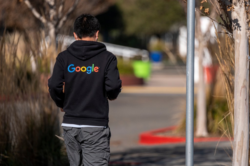 Google employee at Mountain View, Calif.