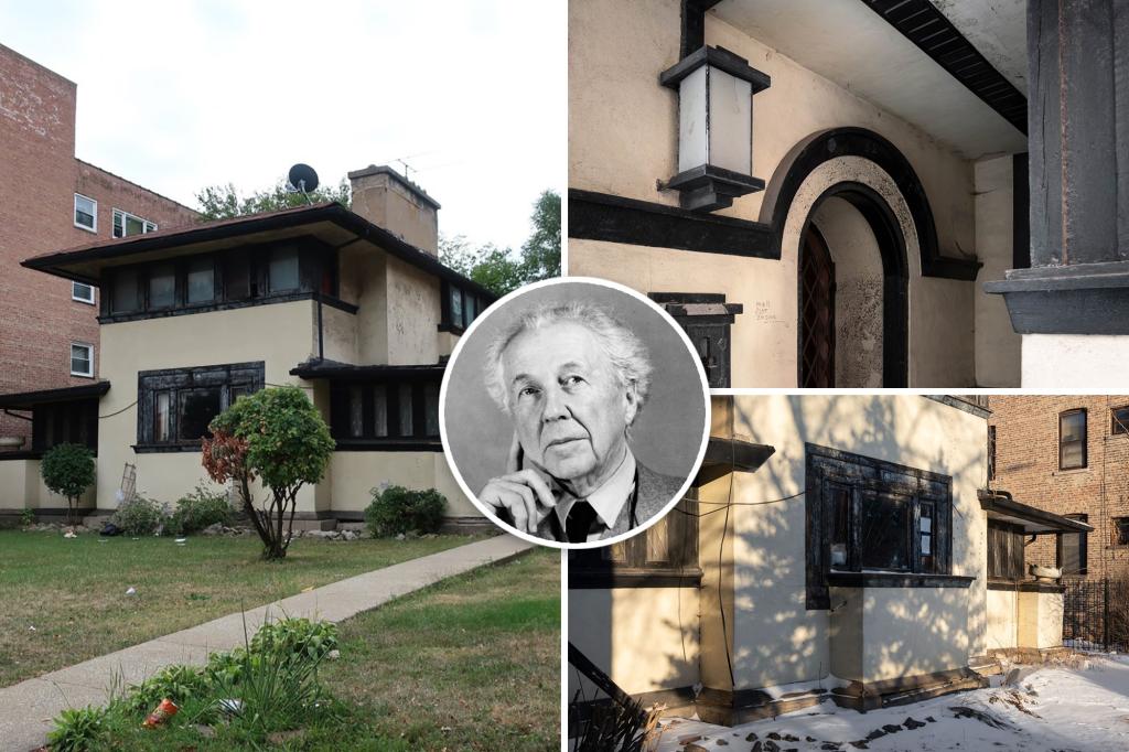 A rare Frank Lloyd Wright's home abandoned and in the ruins has come down to a list of 'Endangered Architectural Treasures'