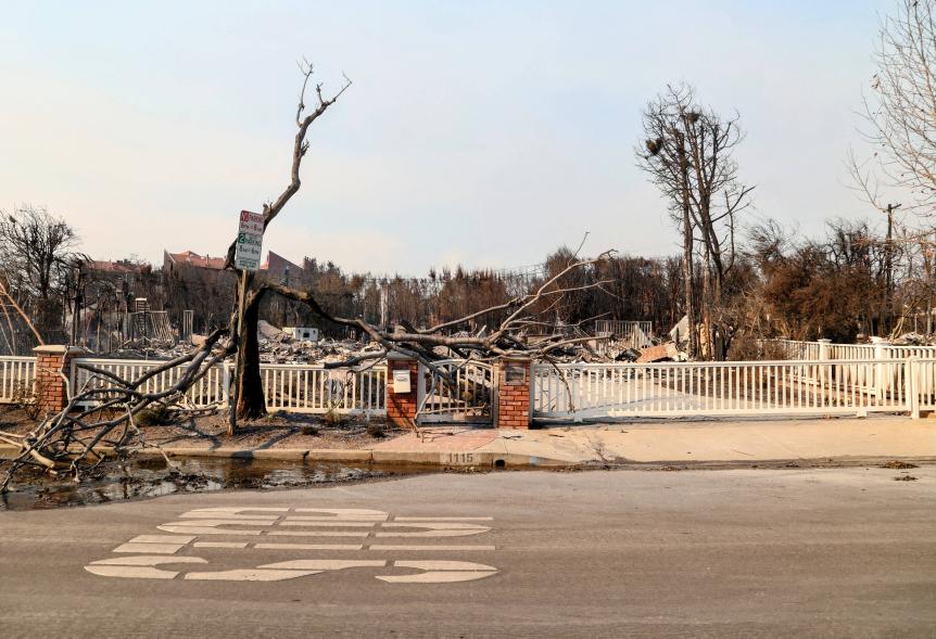Destroyed the consequences of the fire destroyed Goodman's house.