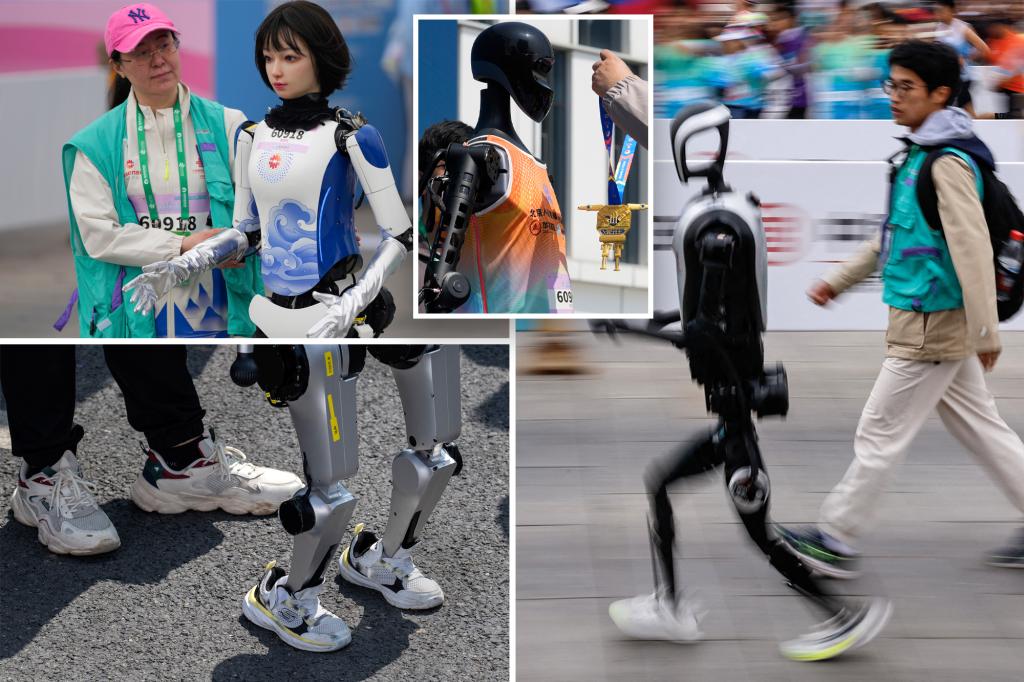 Humanoid robots join the runners for half marathon-but some of the droids tried to find their base
