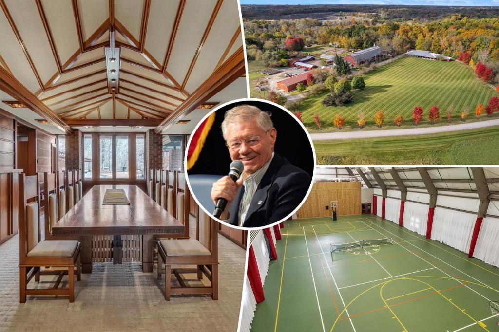 The Domino founder requires $ 8.75 million for his wealth inspired by Frank Lloyd Wright with a sports complex and a three -storey tree house