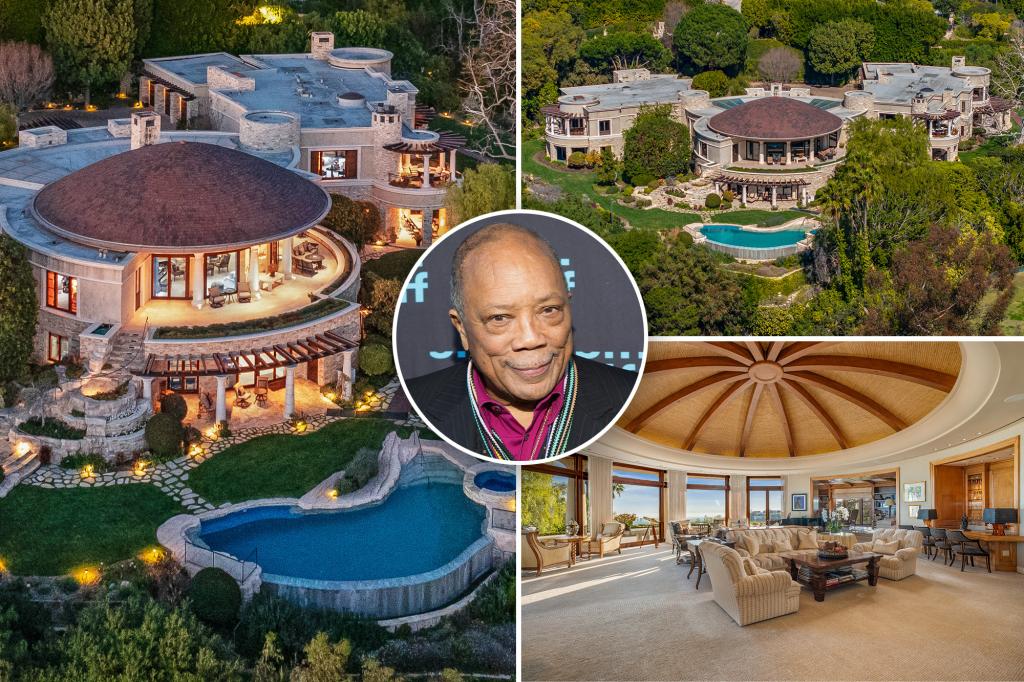 Quincy Jones' Sprawling The Megamans has listed for $ 60 million months after his death