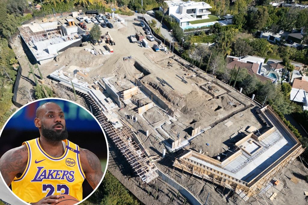 Massive Beverly Hills Residence of Lebron James is well developed - after destroying the original property